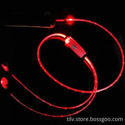 2014 EL Music Lighting earphones with 3.5mm plug, from China manufacturer